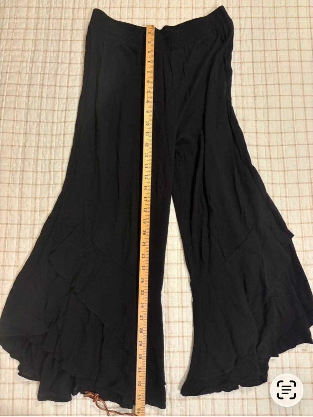 American Rag Black Ruffled Flowy Pants - Picture 4 of 11